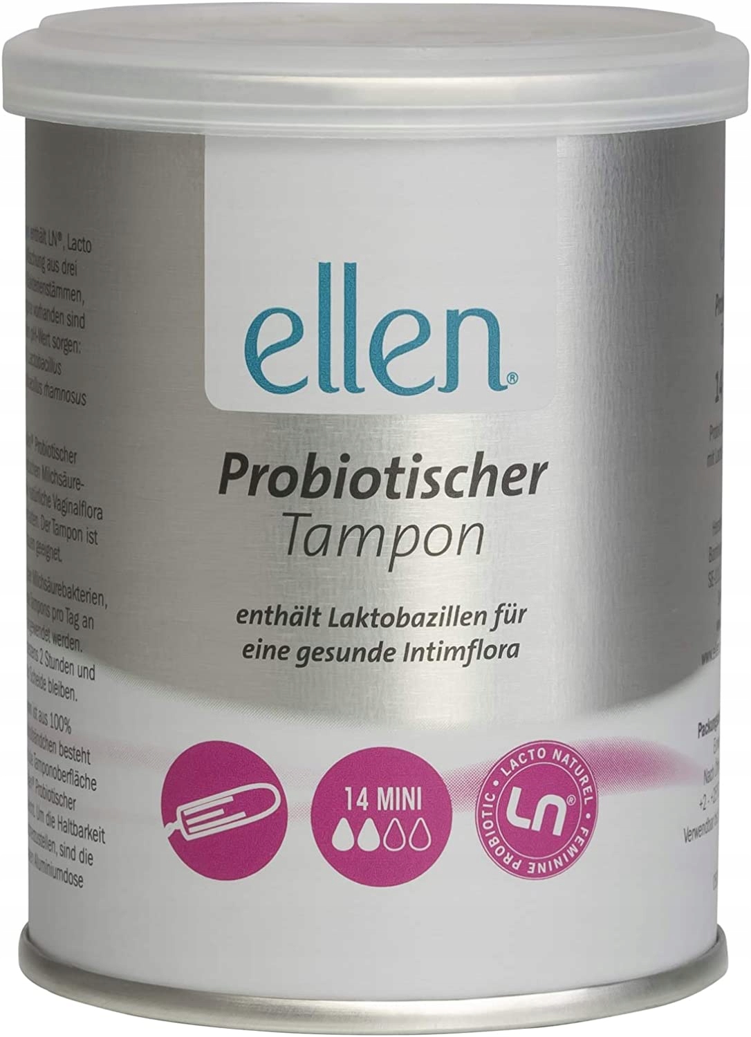 

Ellen Tampony Mini Probiotyk Kwas Mlekowy 14 Szt