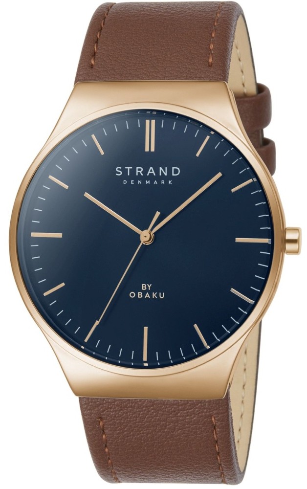 Nový originální dámský náramek Strand by Obaku S717LXVLRN, zlatý, řemínek