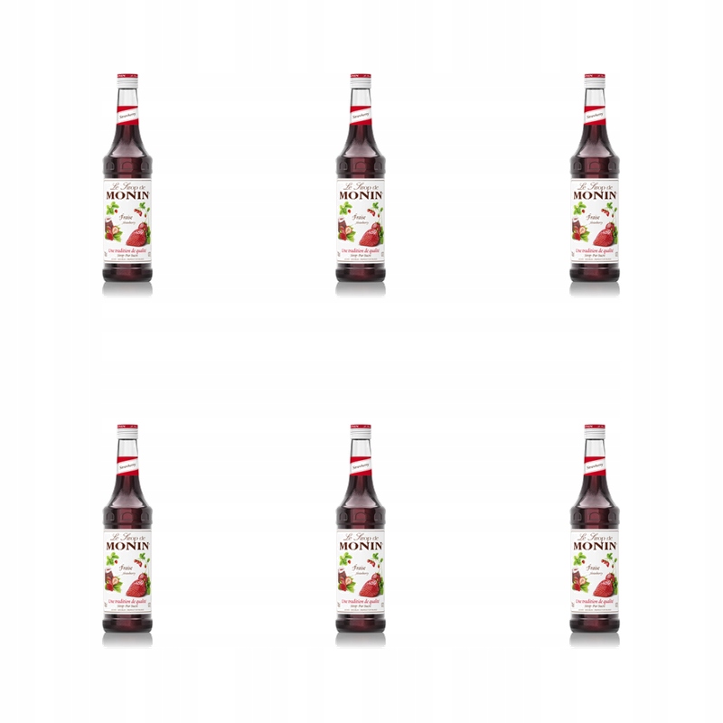 Monin Strawberry syrop truskawkowy 0,7l X6