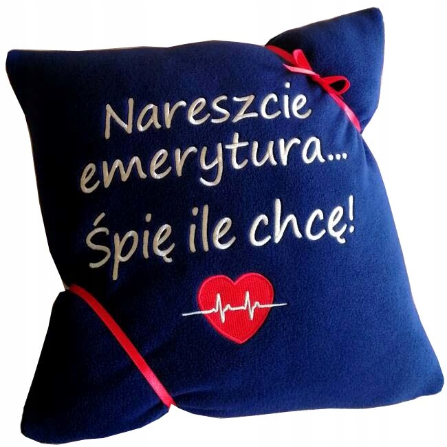 dla Emerytki Emeryta z okazji przejścia na emeryturę Poduszka napis