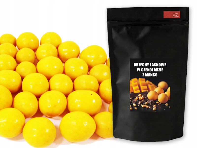 Levně Lískové Ořechy V Čokoládě S Mangem 1 Kg Mléčná Čokoláda S Příchutí Manga