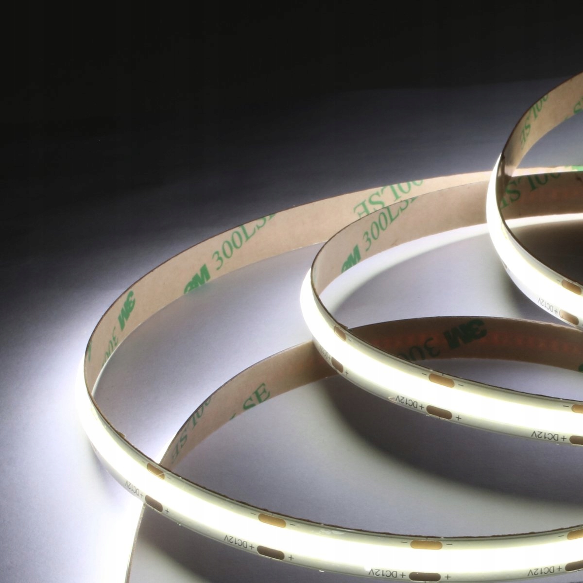 TAŚMA LED COB 480L/M ZIMNA 6000K 9W/m 12V DC /1 METR CIĄGŁE ŚWIATŁO Kod producenta TAS-COB-480L-30M-CW