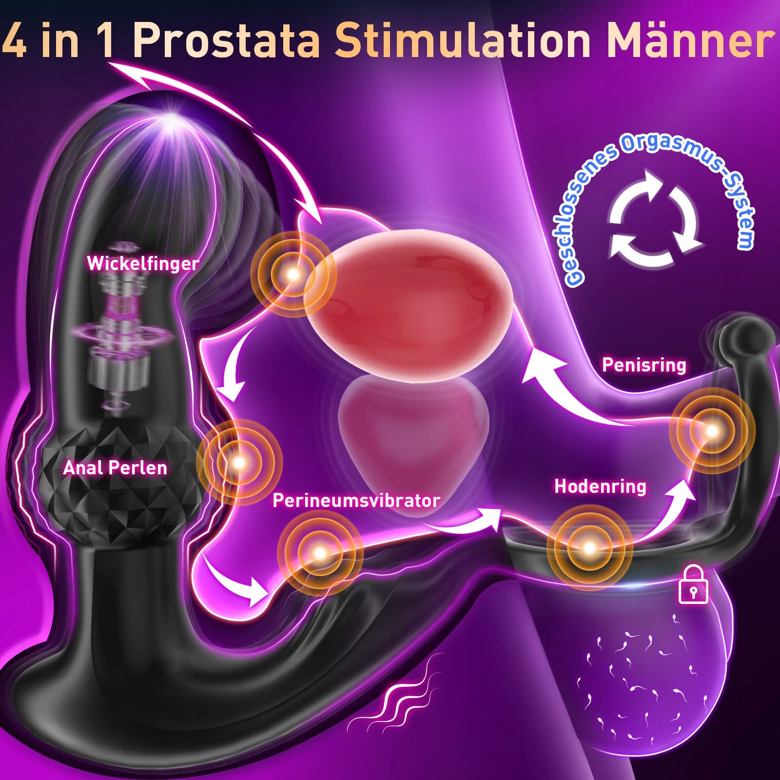 UPGRADED AI-SYNC Wibrator Analny Dla Mężczyzn Stymulacja Prostaty — miniatura 2