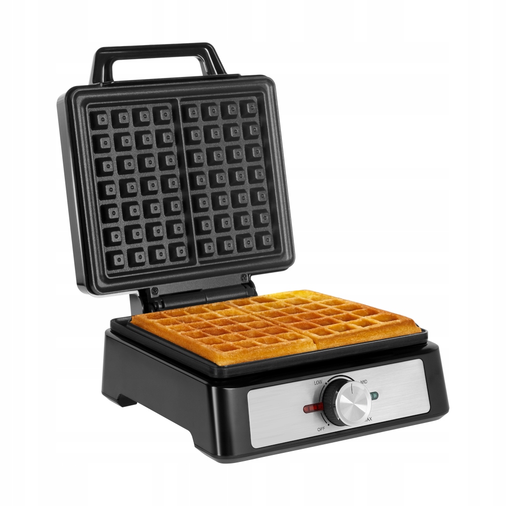 Gofrownica Na 2 Duże Chrupiące Gofry Mocna Regulacja Temp 1600W XXL Solidna