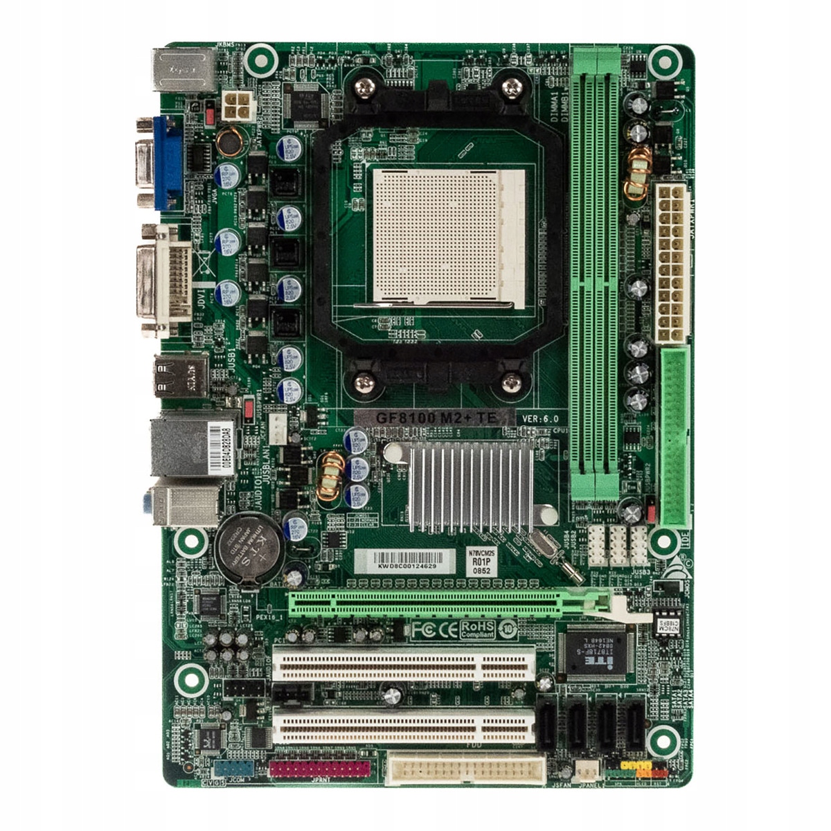 Biostar GF8100 M2+ Te VER:6.0 Socket AM2+ DDR2 PCIe Pci Sata Ide mATX