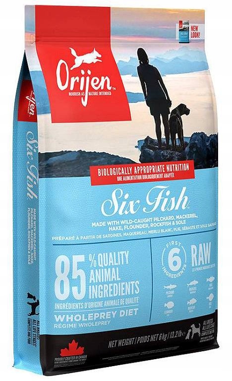 Orijen Six Fish Sucha Karma dla psa 6kg