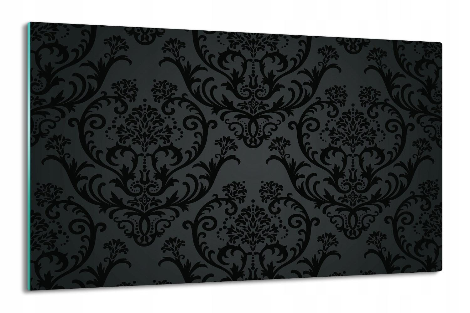 

osłona do kuchenki 80x52 szklana Czarne tło kwiaty