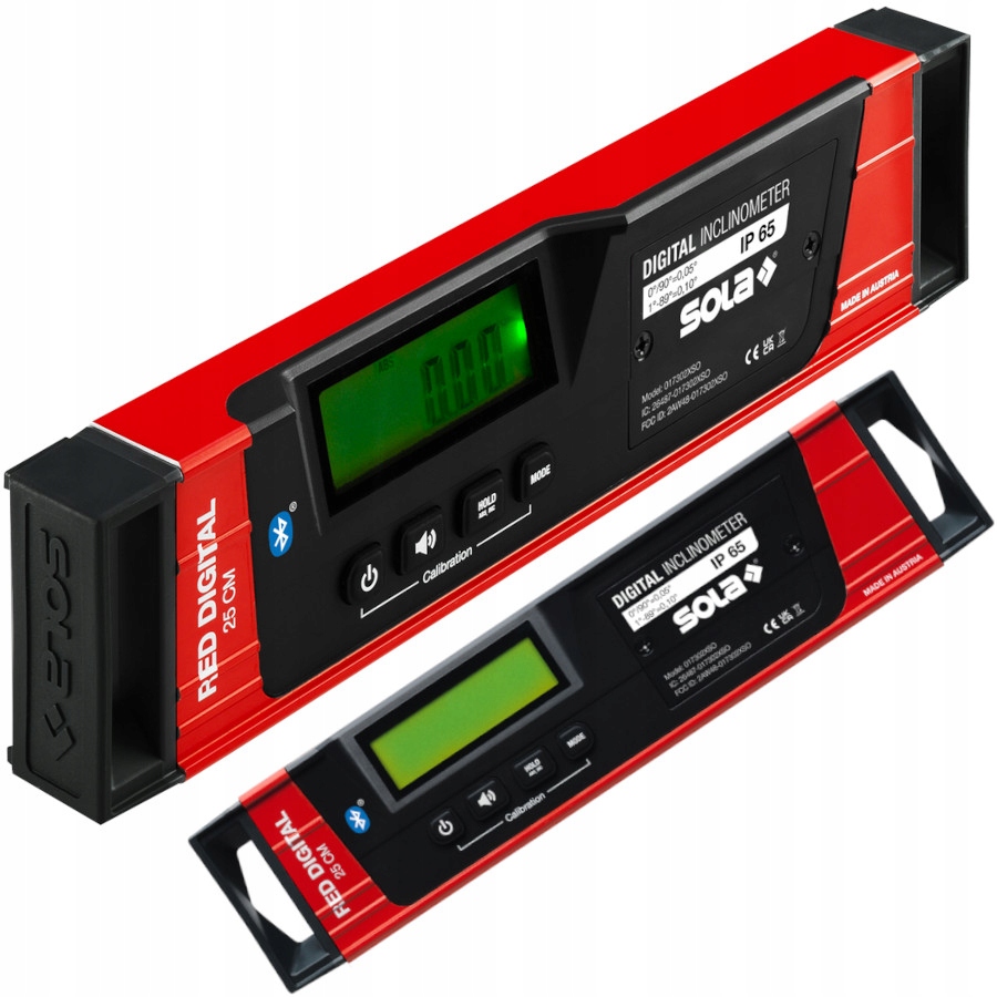 Poziomica elektroniczna 25cm z Bluetooth Red 25 Digital Sola 01730201