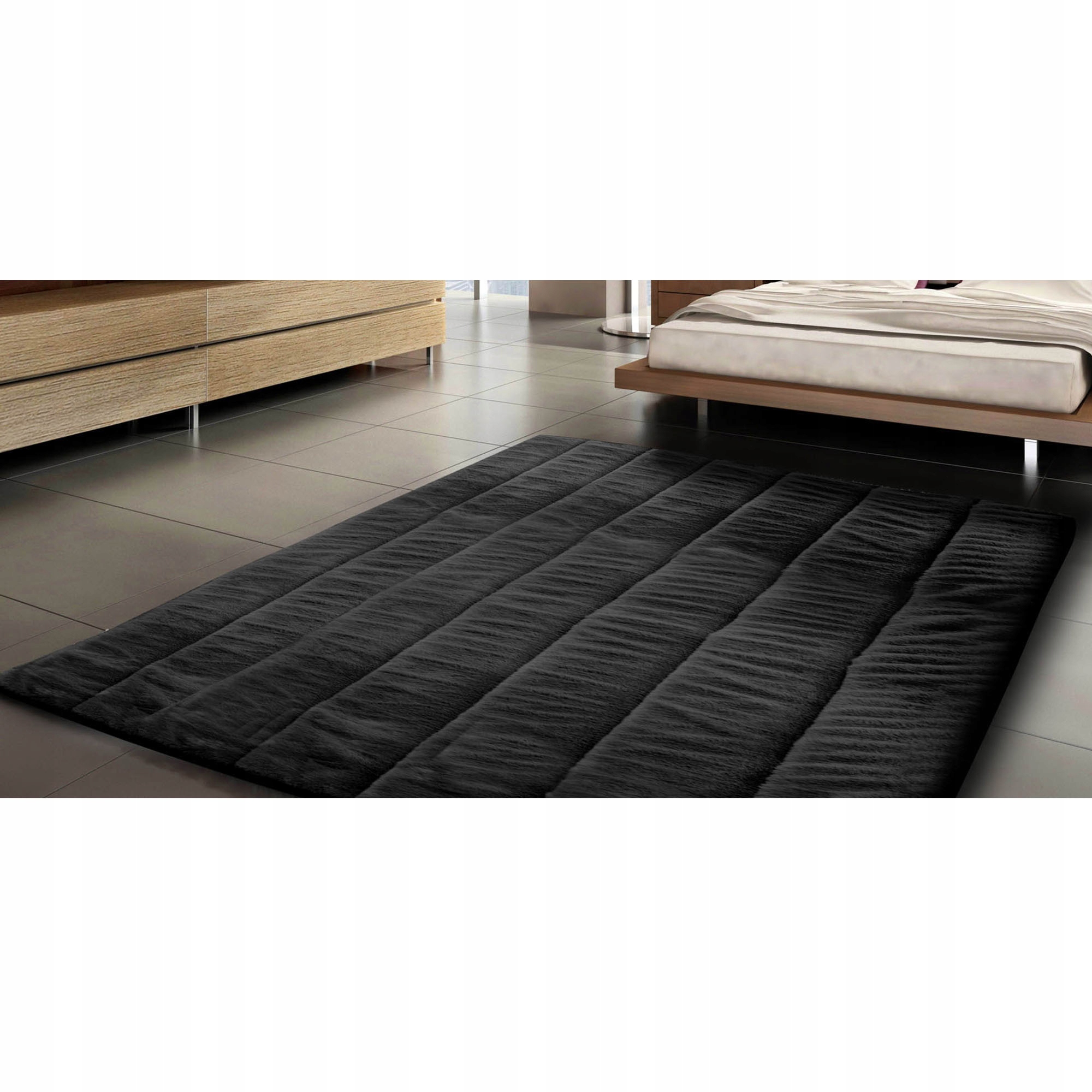 DYWAN RABBIT FUTRZANY PLUSZOWY ANTYPOŚLIZGOWY DO SALONU POKOJU 120X160 CM Długość 160 cm