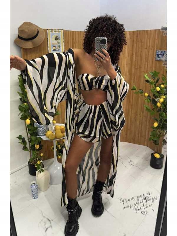 LM430 Plážové vzdušné pareo ze šifonu Summer Zebra La Milla Xs/s