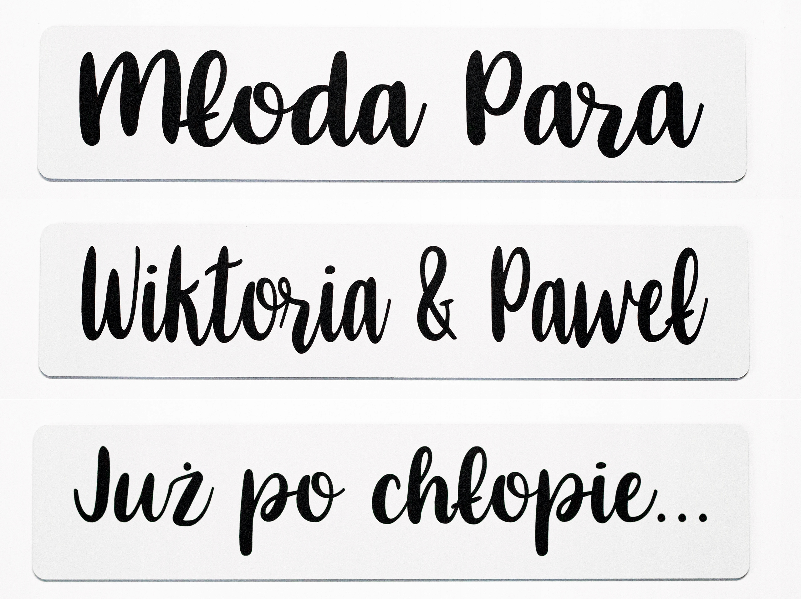 Personalizowane tablice ślubne dekoracyjne 2 sztuki Rodzaj tablice