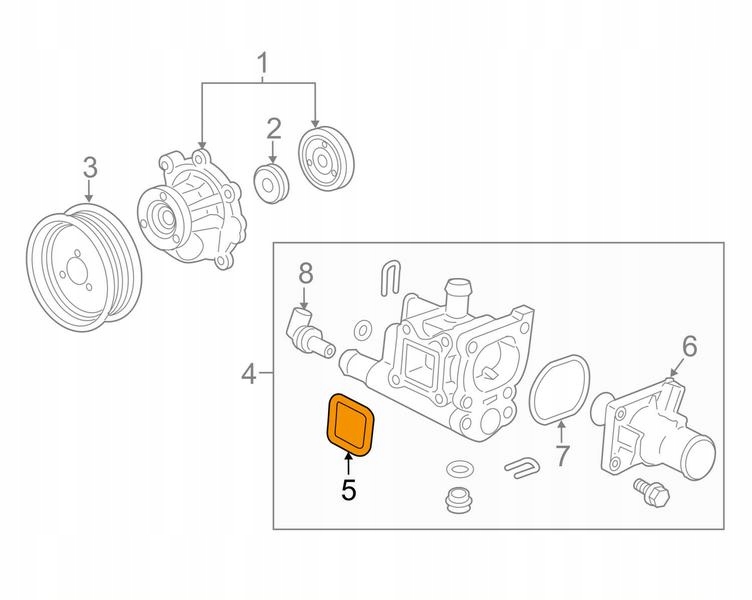 Opel OE 55 578 957 uszczelka, korpus termostatu