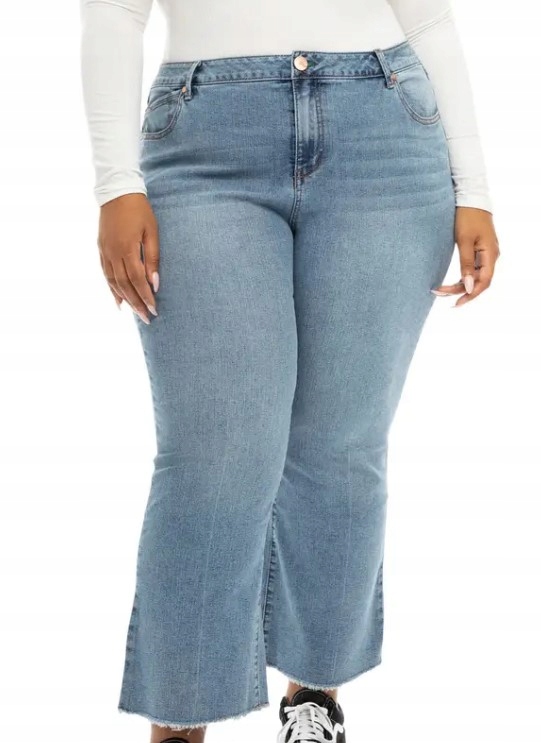 Dámské Džínové Kalhoty Denim Girlfriend Crop 1822 Denim vel. 14W