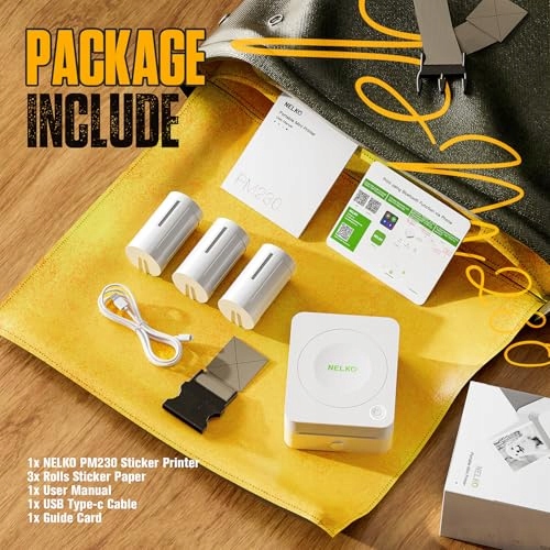 NELKO Mini Drukarka PM230 Termiczna Bluetooth Do Etykiet i Zdjęć — miniatura 6