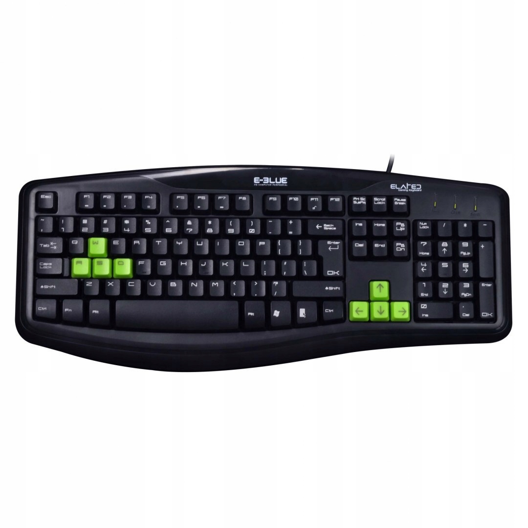 Klawiatura membranowa Elated (czarna) gamingowa odporna na zalanie e-blue