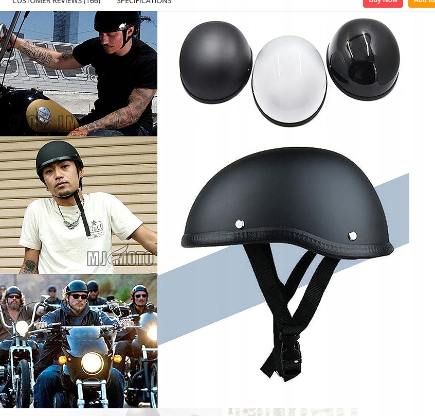 KASK OTWARTY ORZESZEK WETERAN CHOPPER S M L XL