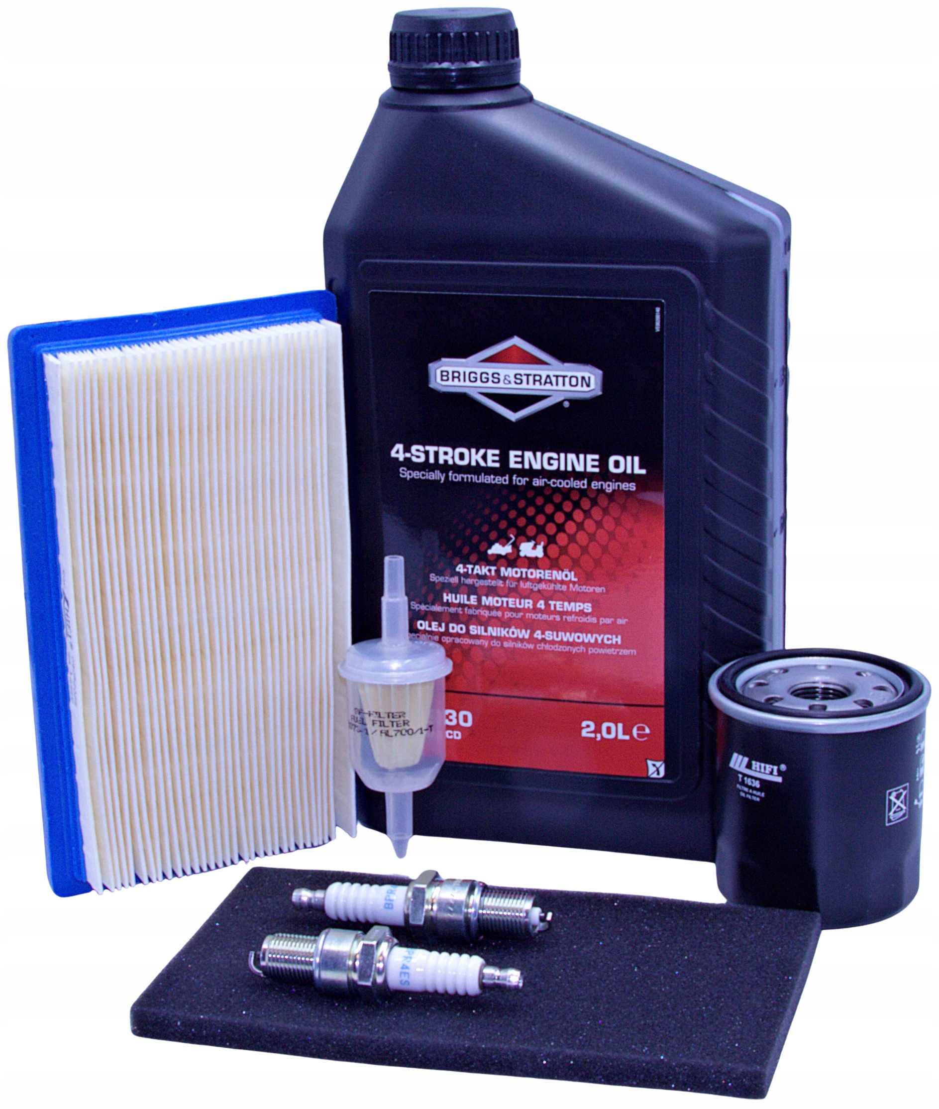 Filtry, Olej, Svíčky John Deere X300, X300R Kawasaki FS600V Briggs olej 2 l