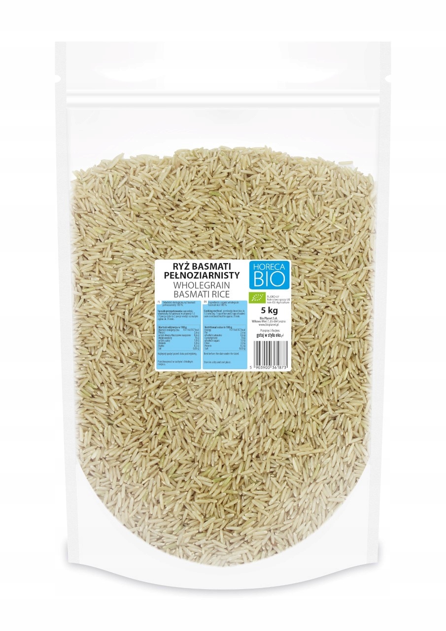 Levně Horeca rýže basmati celozrnná bio 5 kg