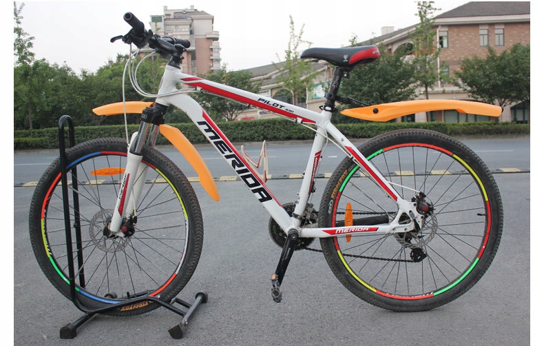 BŁOTNIKI ROWEROWE ZESTAW KOMPLET PRZÓD TYŁ WACHLARZE LED 26 27 28 29 POMARA Marka Gearox