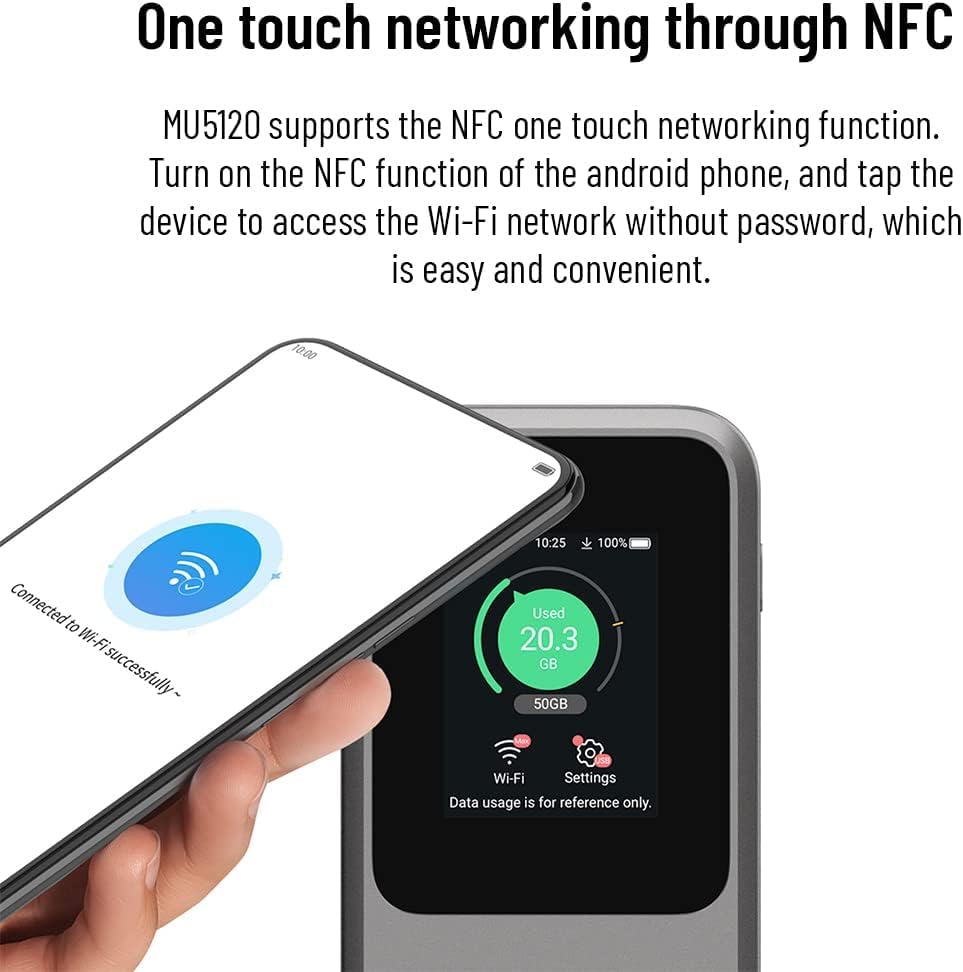 ZTE MU5120: Powerful 5G Hotspot WiFi 10000mAh NFC 64 Urządzeń — miniatura 6