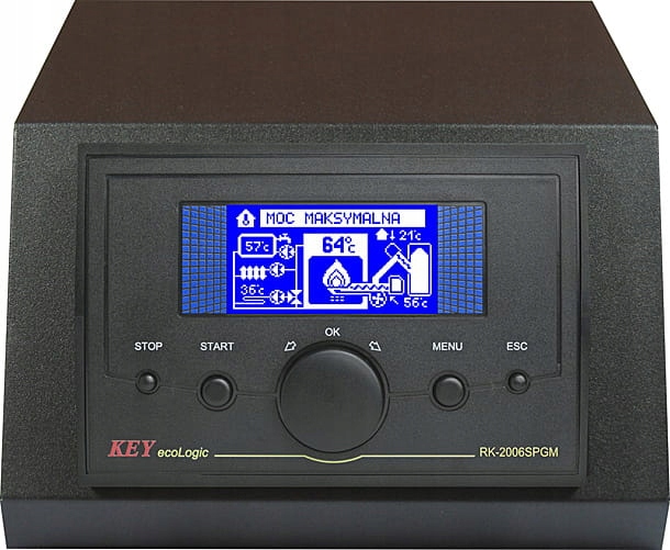 Piec RUSZT drewno, pellet, 18 kw kocioł z podajni Stan opakowania oryginalne