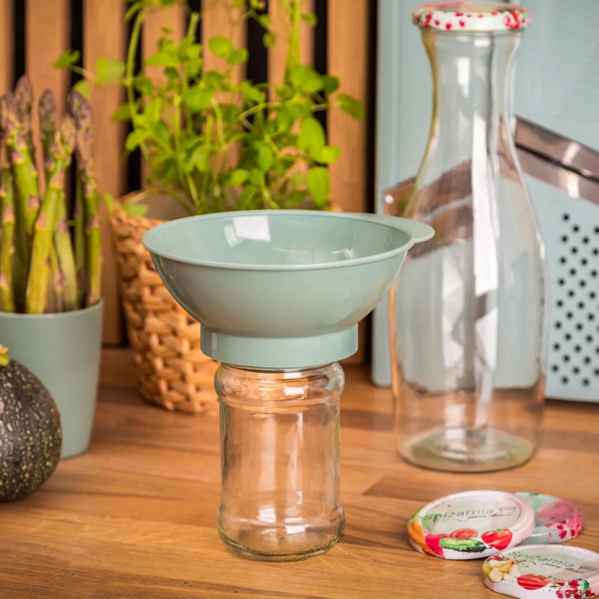 Lejek do przetworów słoików kuchenny plastikowy uniwersalny Altom Design Średnica 14 mm