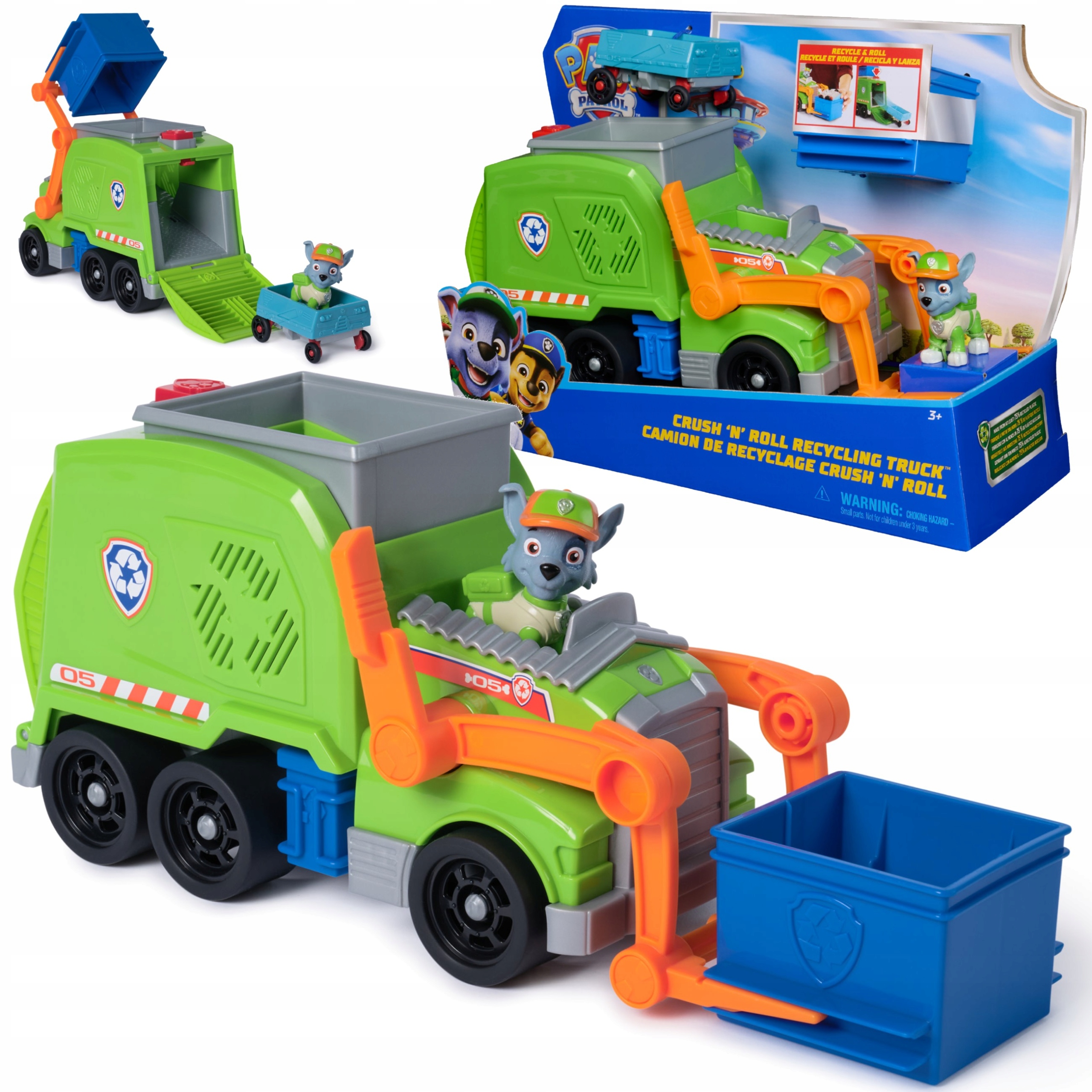 PSI PATROL ROCKY ŚMIECIARKA POJAZD RATUNKOWY DELUXE Z FIGURKĄ I AKCESORIAMI