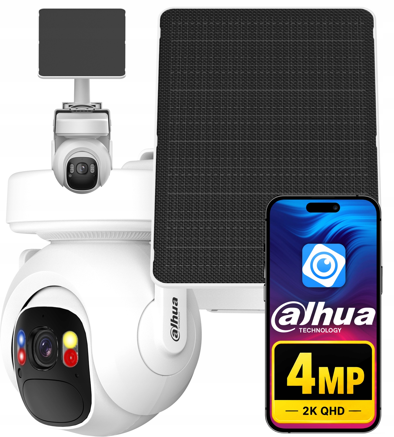 Kamera Lte 4G Dahua Obrotowa Detekcja Ai Full Color Zewnętrzna Panel Pv