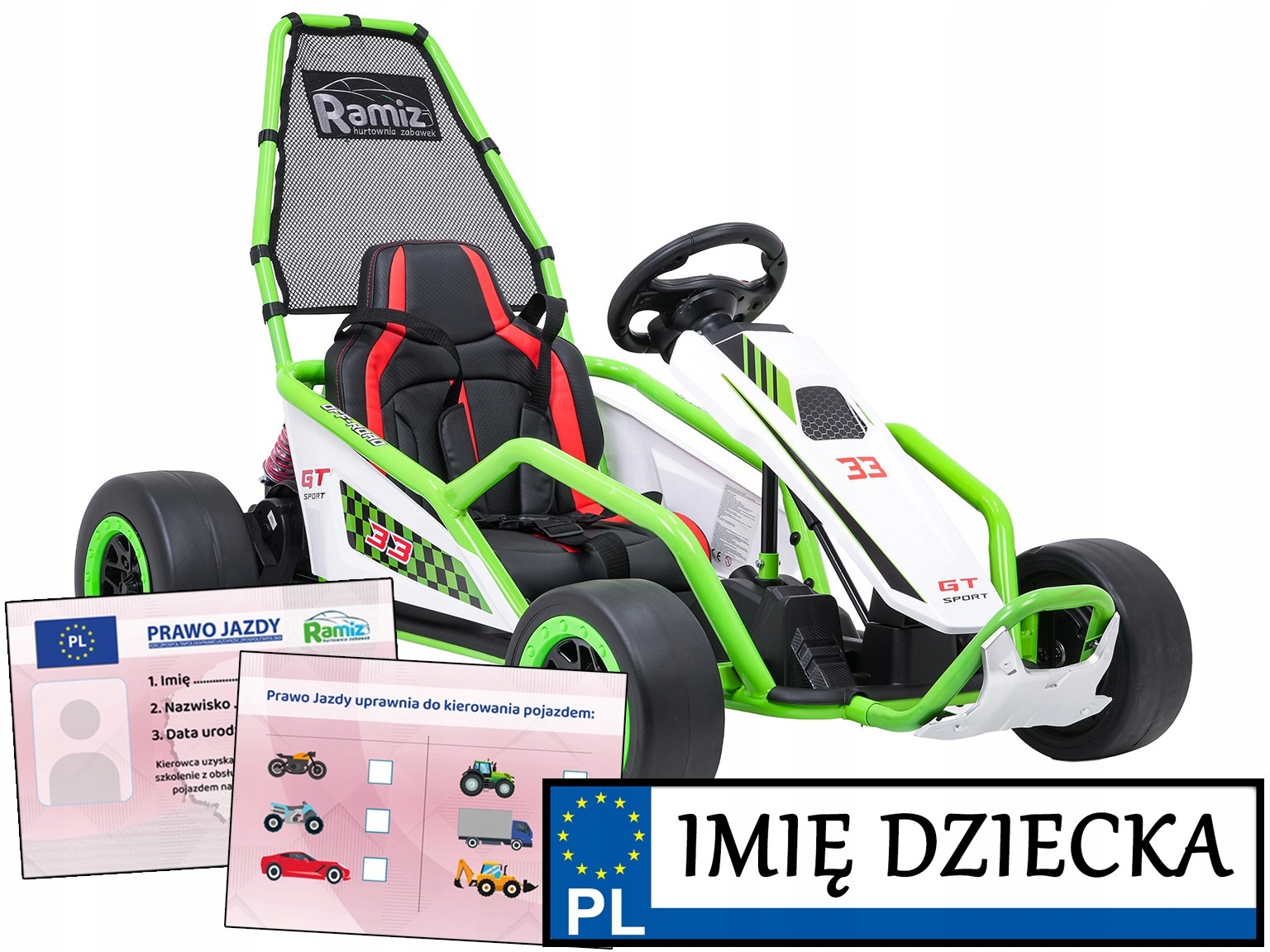 terenowe stabilne autko na akumulator Gokart Tornado funkcja driftu