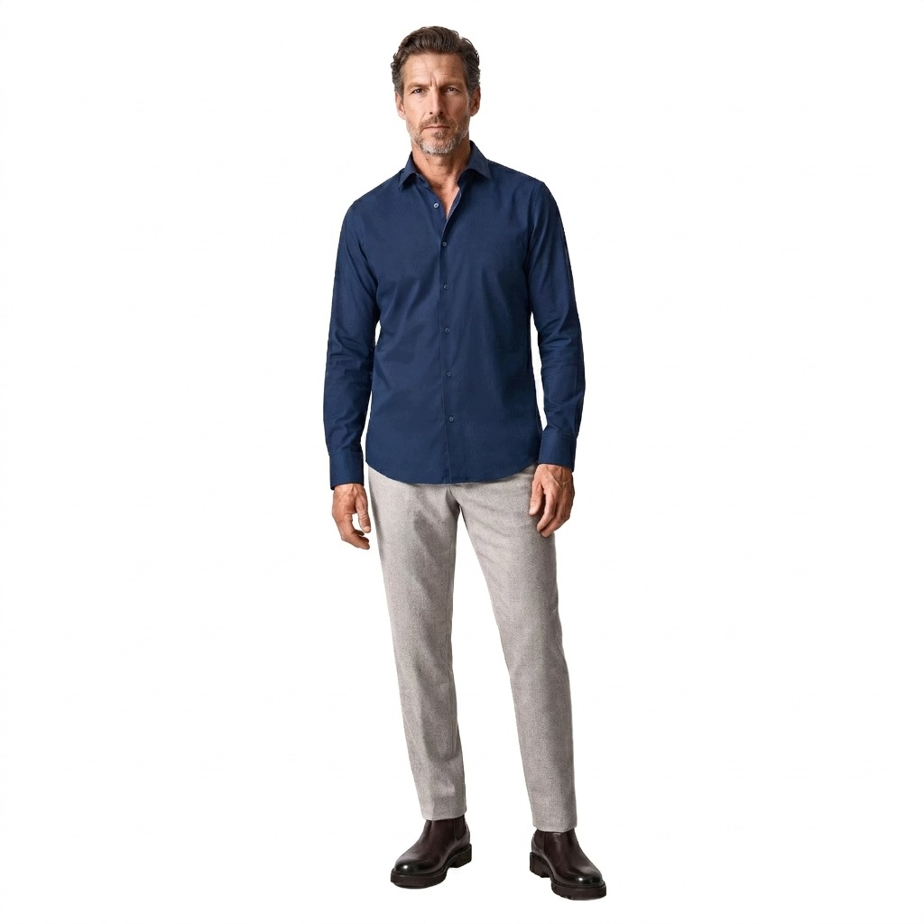 Tmavě modrá pánská košile Slim Fit s dlouhým rukávem Pako Lorente vel 39-40/164-170