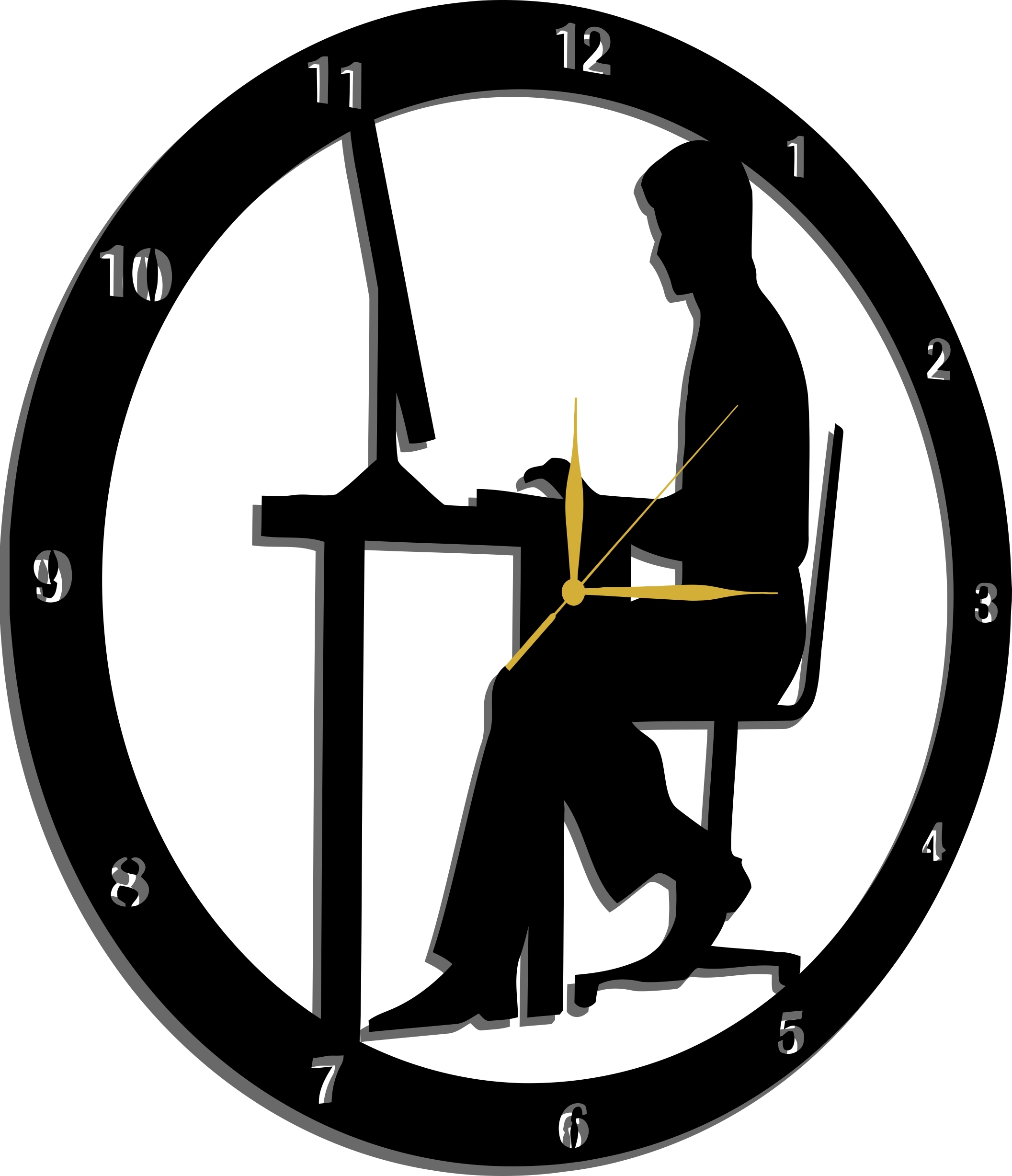 Hodiny Informatika Grafika Programátor Dárek 60 CM