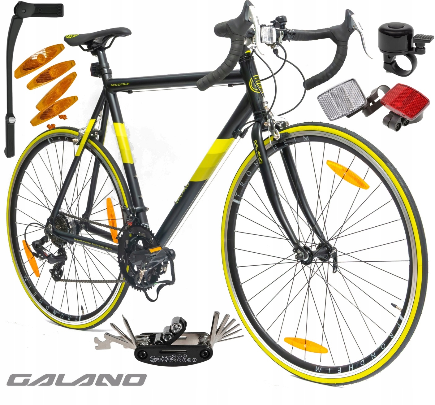 Silniční kolo pánské 28" Shimano Aluminium Kolarzówka Lehká 14 Běh Rám 60