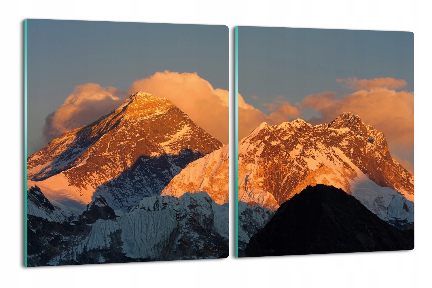 ze skla splashback 2x 40x52 Himaláje hory západ