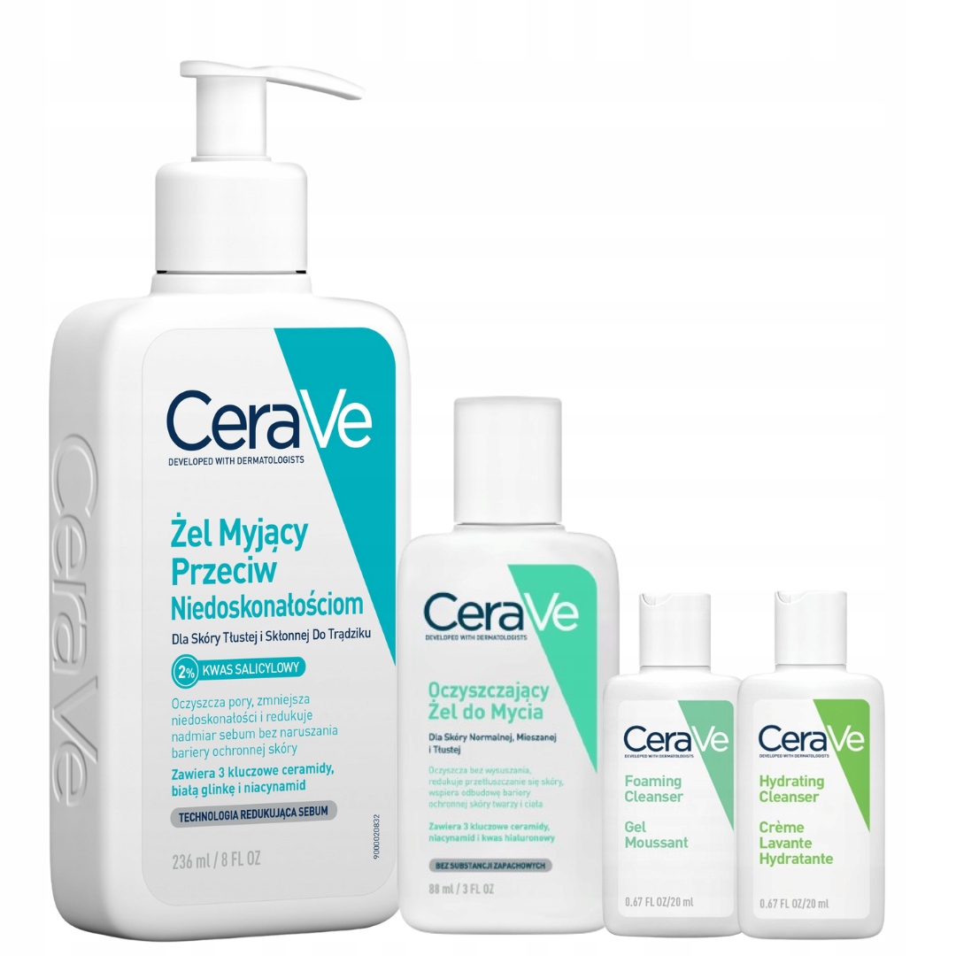 CeraVe Żel Przeciw Niedoskonałościom do Mycia 236ml, Żel Oczyszczający