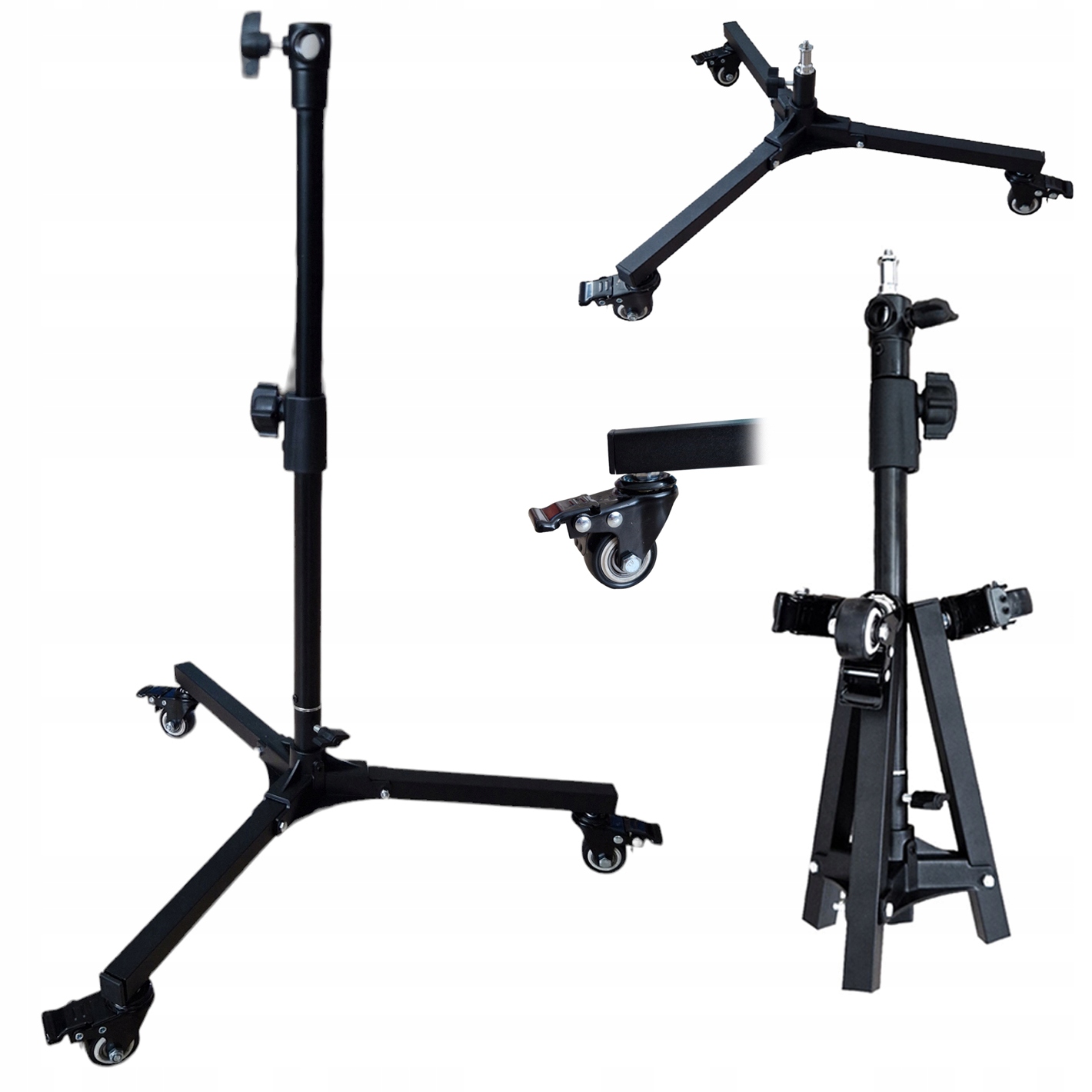 Osvětlovací Stativ Na Kolečkách Pejsek 20 CM 74 CM Hlava 16 MM 1/4'' 3/8''