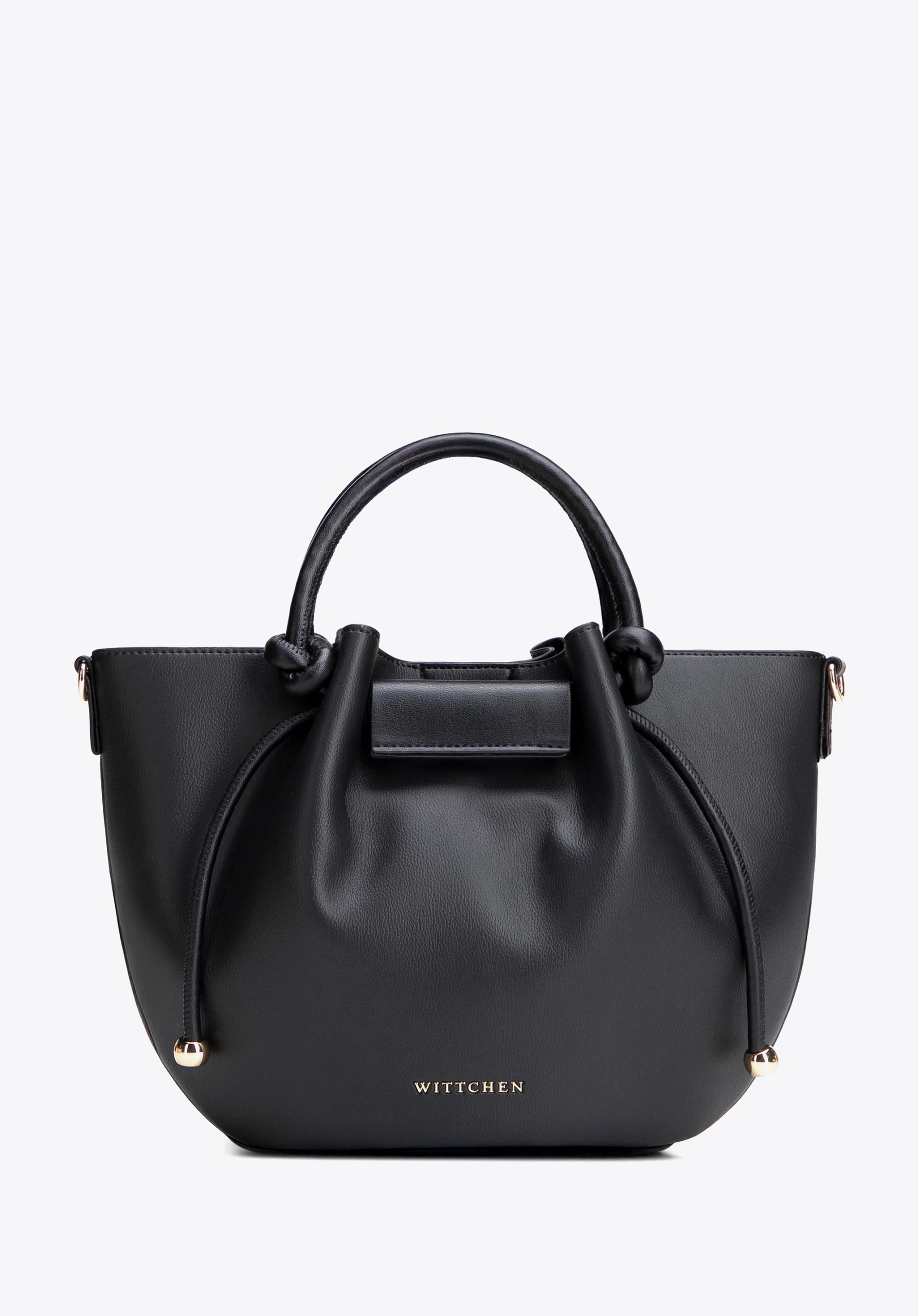 Torebka worek z ekoskóry Wittchen 102-4Y-405-1 czarna crossbody