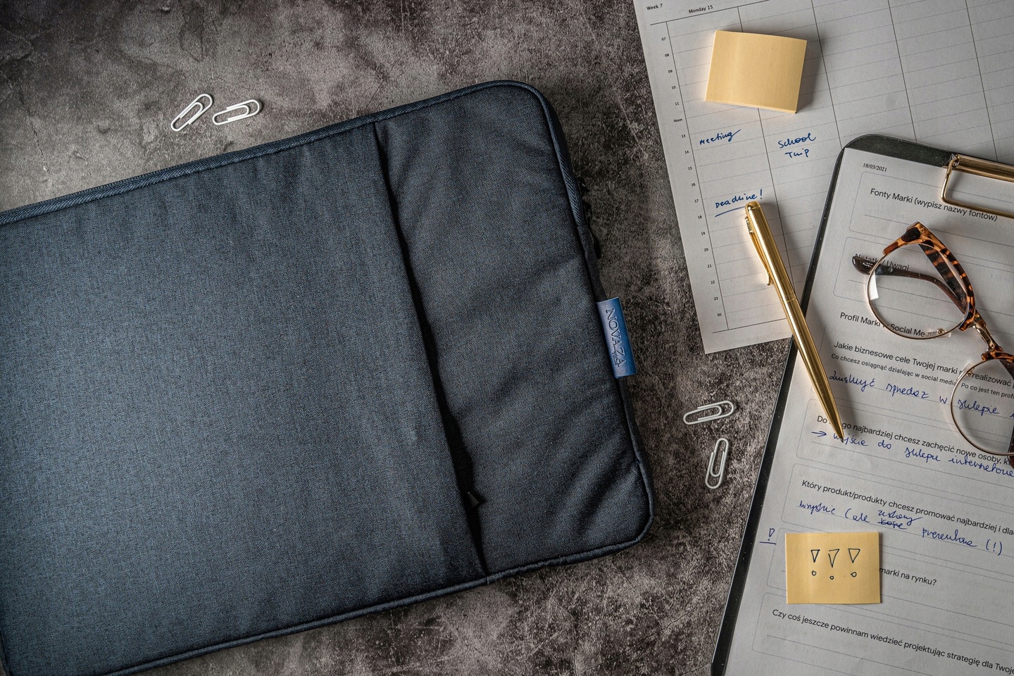 ETUI OCHRONNE POKROWIEC TORBA TECZKA AKTÓWKA DENIM DO LAPTOPÓW 15 15,6 CALI Marka Novaza Tech