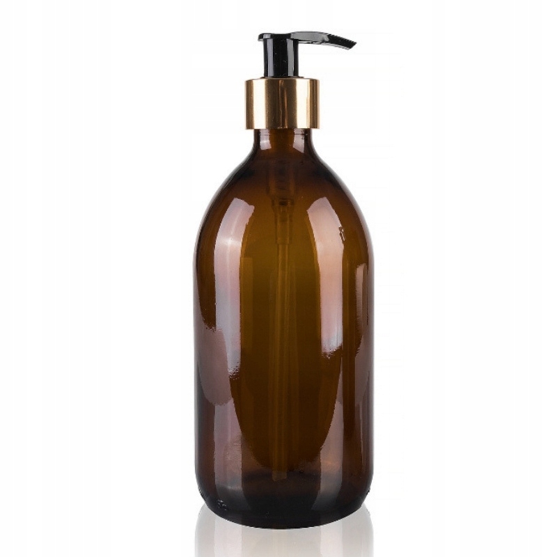

Butelka szklana 500ml z pompką złoto-czarną x5