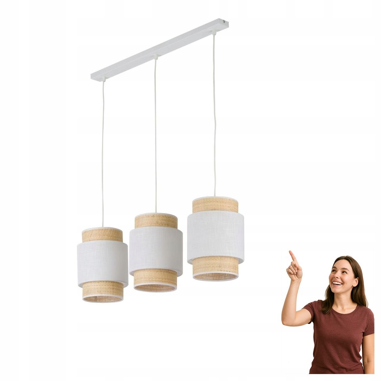 Závěsná lampa Boho New Bílá 5654 Tk Lighting