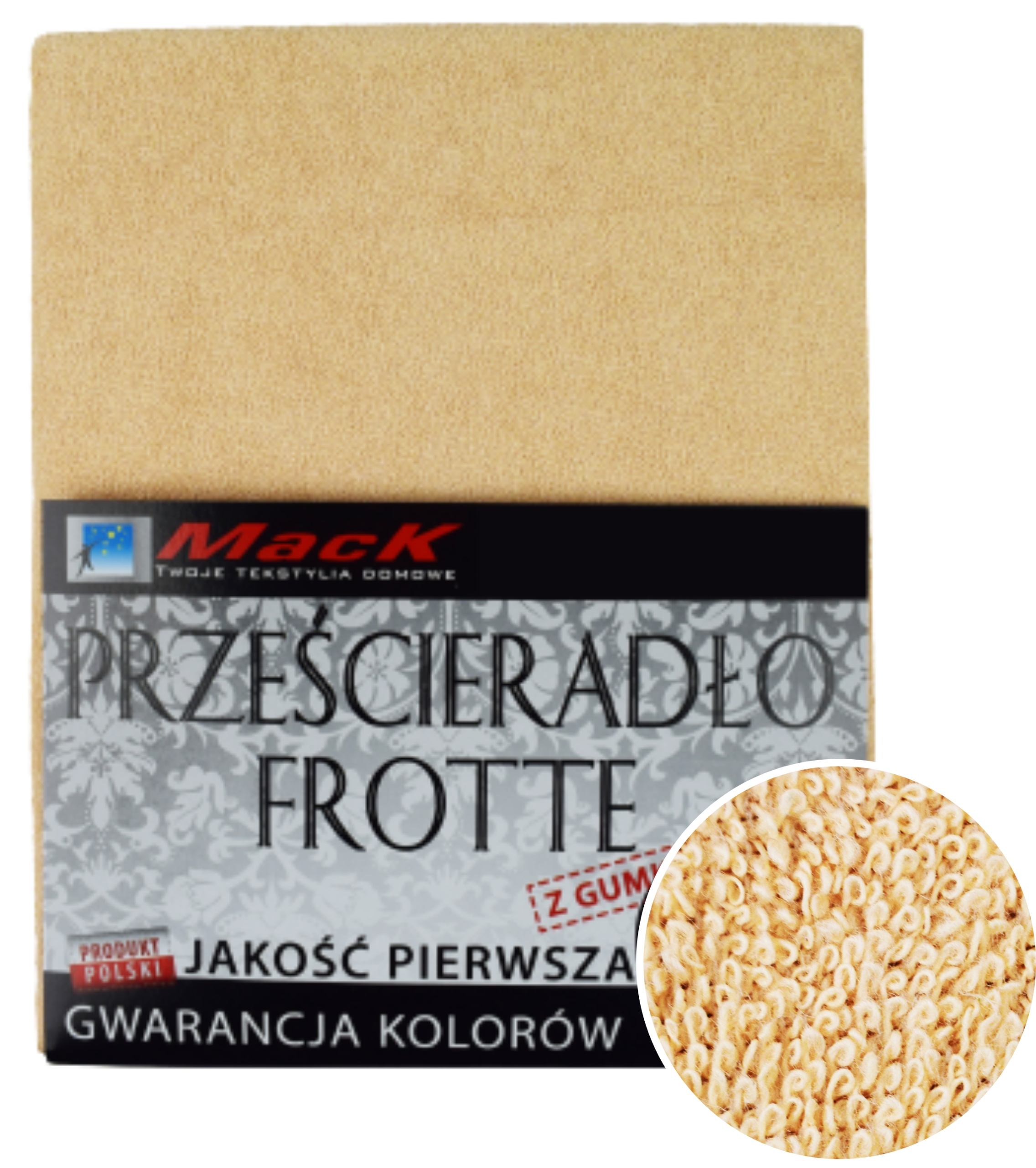 

Prześcieradło Frotte Z Gumką 160X200 jasny beż