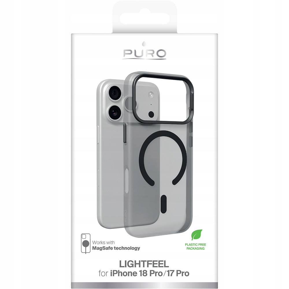 Etui Puro do iPhone 18 Pro 17 Pro, lekkie plecki do MagSafe