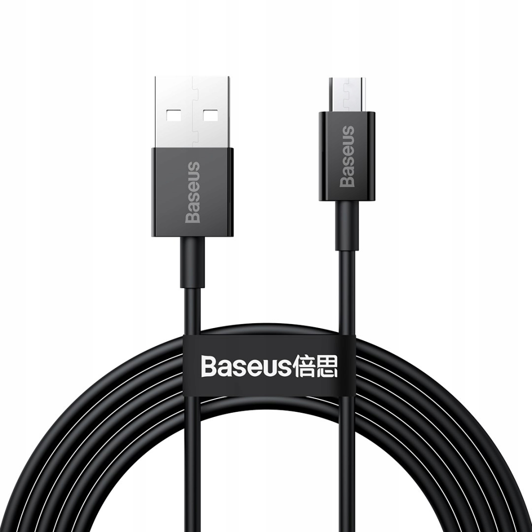 Kabel przewód Superior Usb-a micro Usb 2A 2m czarny