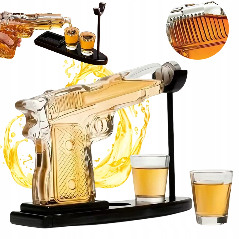 Tank Karafa Nalewak Distributor na whisky jako Dárek 230 ml s 2 skleničkami