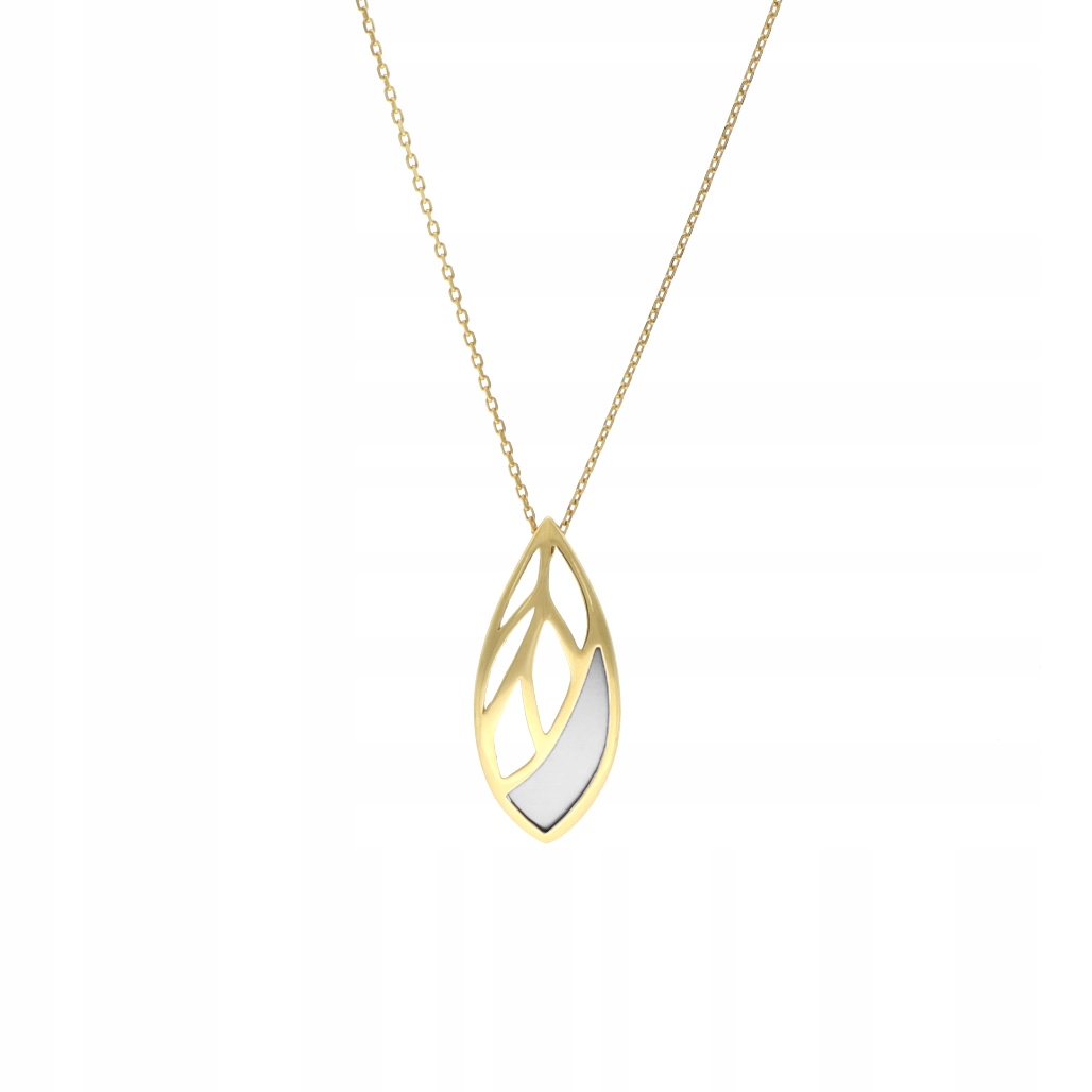 Náhrdelník stříbrná slza titan stříbro pozlacený
