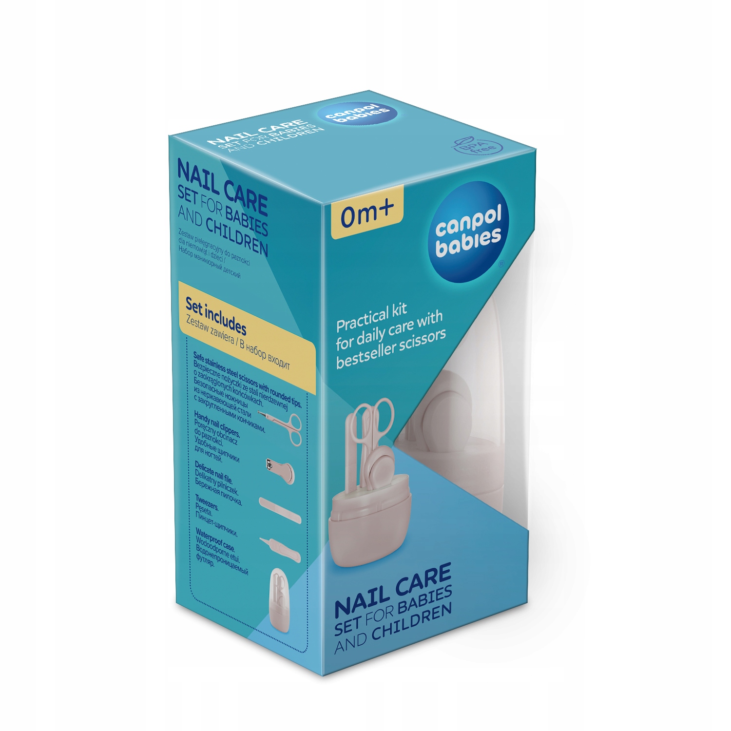 CANPOL ZESTAW PIELĘGNACYJNY DO PAZNOKCI NIEMOWLĄT Kolor dominujący niebieski