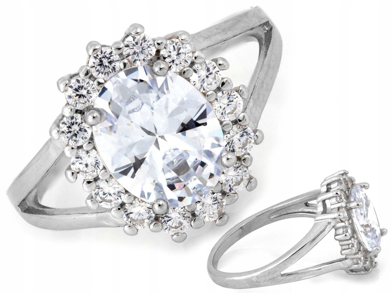 Stříbrný Prstýnek Marquise pr 925 Velký elegantní 3,19g velikost 14 dárek