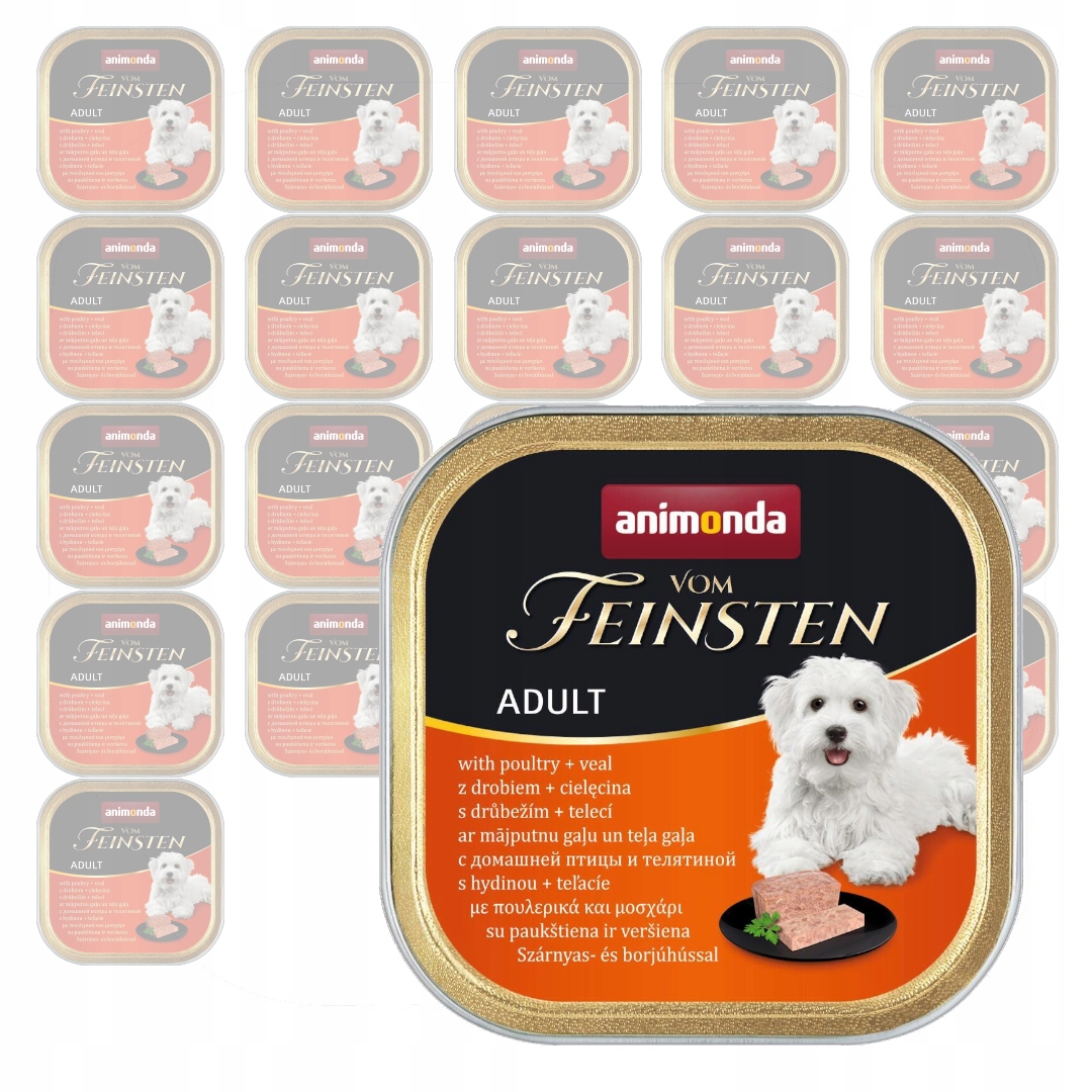 Levně Animonda Vom Feinsten Vlhké Krmivo pro psy 22x150 g s drůbežím a telecím masem