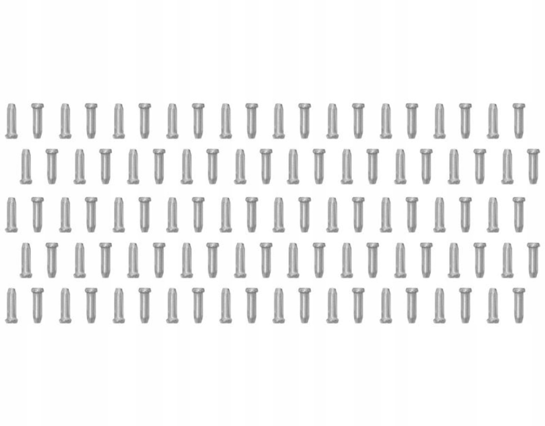 Katana końcówki linki przerz/hamulca srebrne 100sz