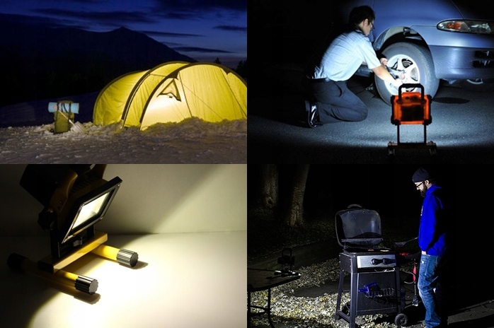 HALOGEN PRZENOŚNY LED LAMPA ROBOCZA AKUMULATOR NAŚWIETLACZ REFLAKTOR 100W Rodzaj naświetlacz