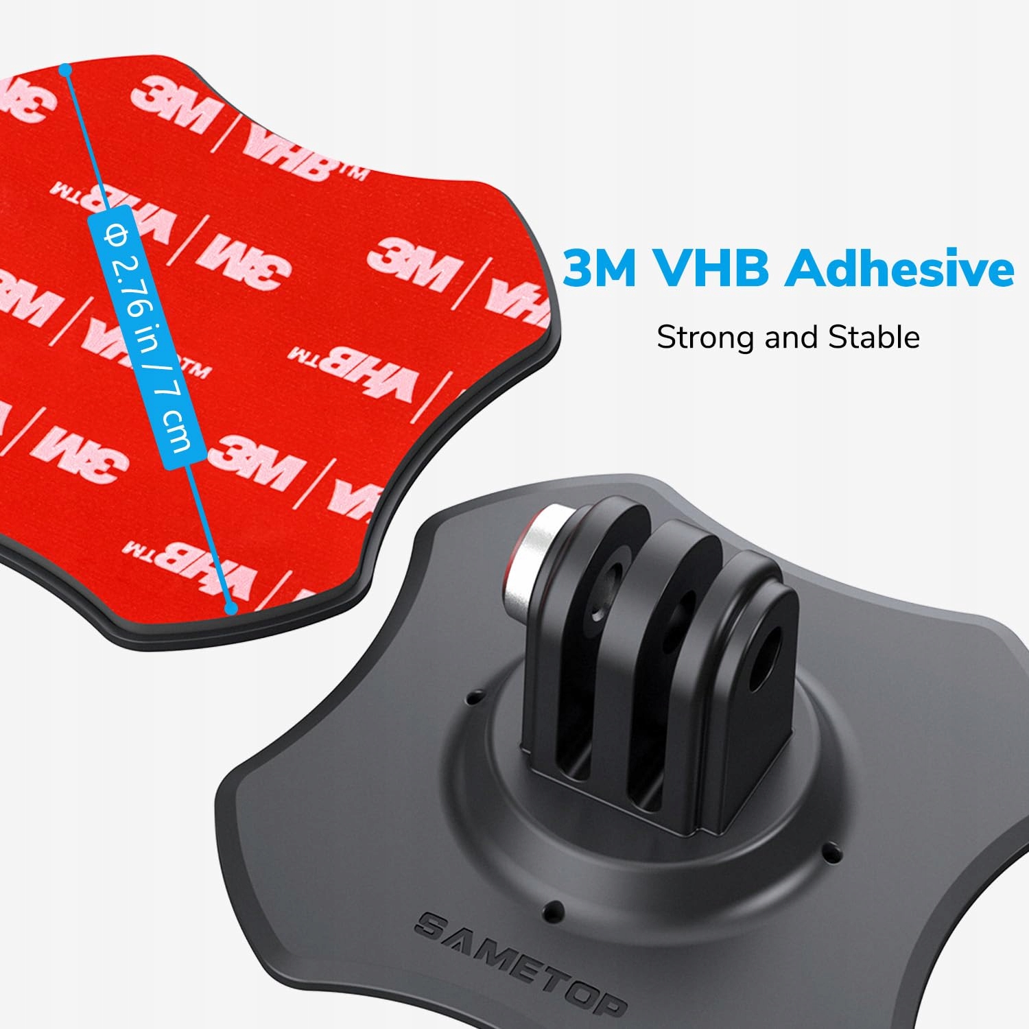 Uchwyt Samoprzylepny Na Kask Do Kamer Sportowych 3M GoPro 2 Szt SAMETOP — miniatura 4